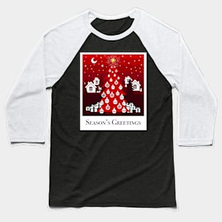 Season’s Greetings, small Finnish  village celebrating Christmas Baseball T-Shirt